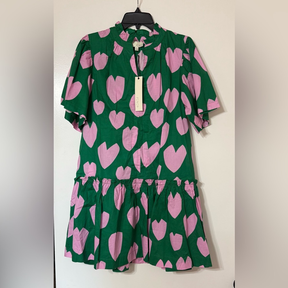 Pinch Green and Pink Heart Dress NWT